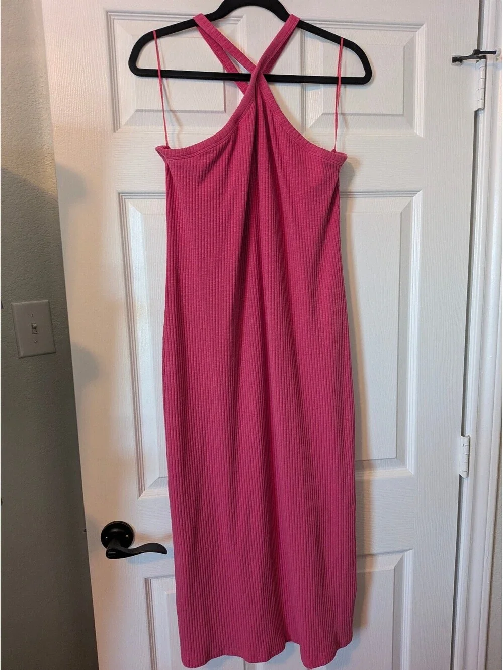 old navy ribbed halter dress | Dresses | Old Navy Pink Knit Midi With Builtin Bra And Side Slit Pink BR_Zimmermann